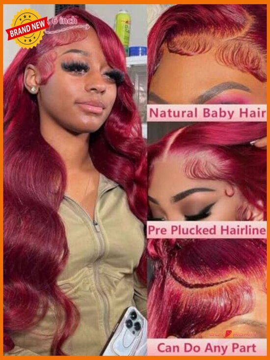200% Density Body Wave Lace Front Wig 13x6 Human Hair 28 inch